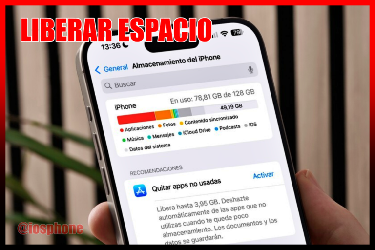 almacenamiento del iPhone