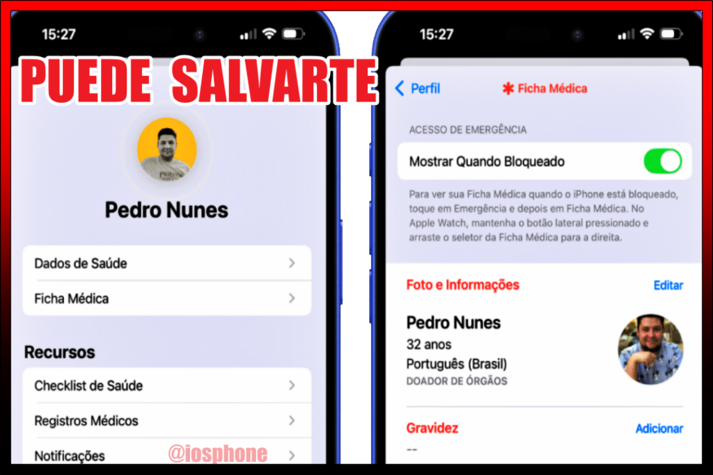 Cómo Configurar Ficha Médica iPhone
