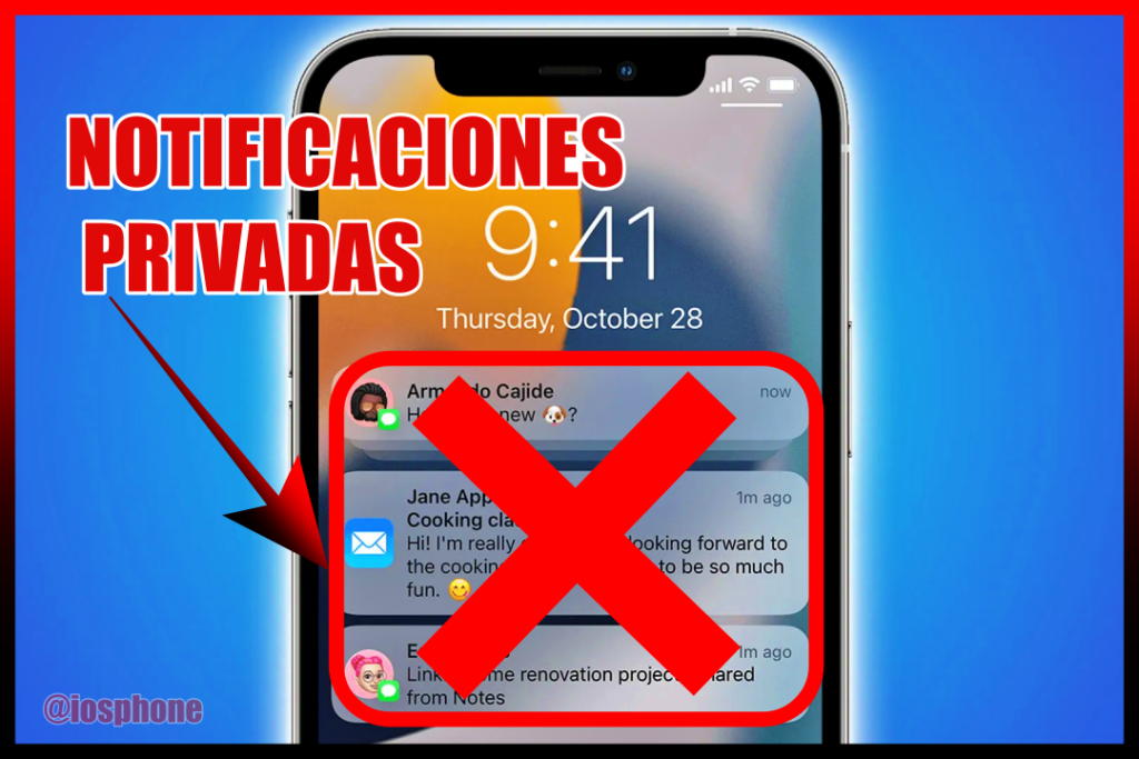 Cómo hacer privadas las notificaciones iPhone