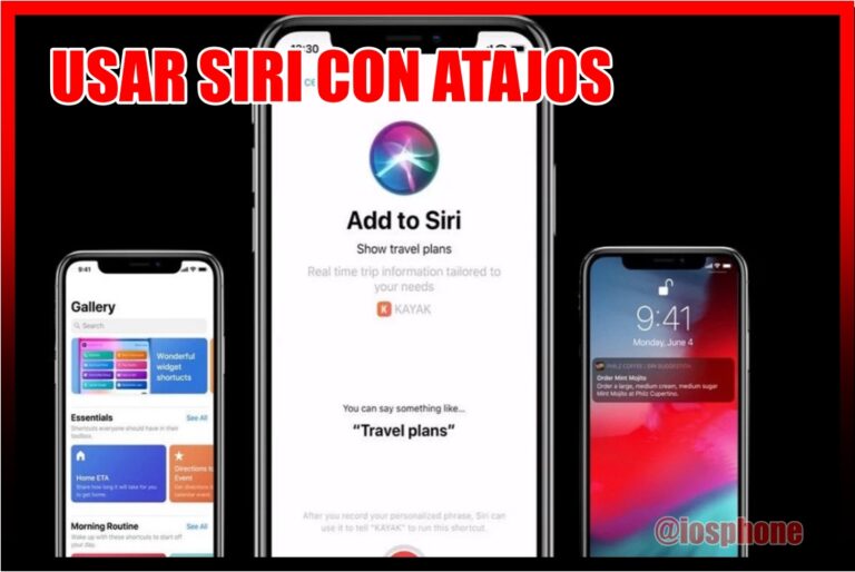 usar Siri con Atajos