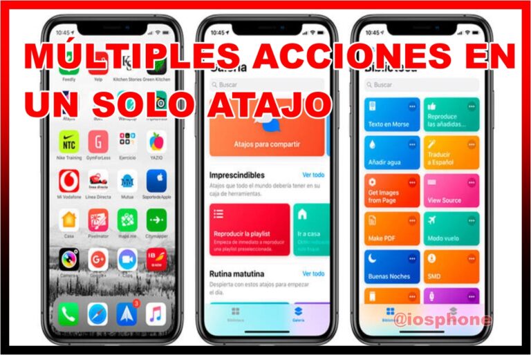 múltiples acciones en un solo atajo