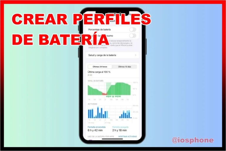 crear perfiles de batería