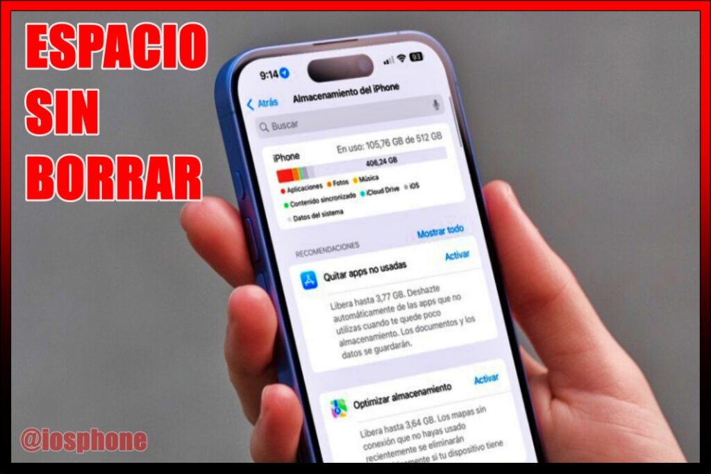 Más espacio en iPhone sin eliminar fotos